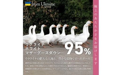 【甲州羽毛2枚合わせふとん】ウクライナホワイトマザーグース 95%抗菌の糸 ホワイト（シングル～キング) ふとんカバー付 羽毛布団 布団 ふとん 寝具 羽毛ふとん 2枚合わせふとん 回収キット付き 山梨 富士吉田