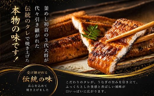 ７０年つぎ足しの秘伝のたれ！初音の厳選高知県産うなぎ蒲焼き２尾【3回定期便】_冷凍 調理済み 時短 湯せん お弁当 個包装 惣菜 小分け 子供 簡単調理 お取り寄せ 人気 湯煎 お湯ぽちゃ レトルト 温めるだけ_hn111