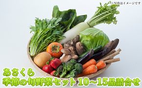 野菜セット おまかせ 10～15種 旬 朝倉市産 着日指定不可 配送不可 離島 詰合せ 