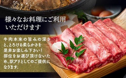 訳アリ！博多和牛しゃぶしゃぶすき焼き用（肩ロース肉・肩バラ・モモ肉）5kg(500g×10p)　DX032