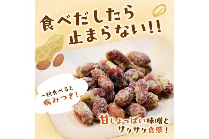 【A7-043】やみつき注意の筑豊の隠れた銘菓「みそピーナッツ」10袋