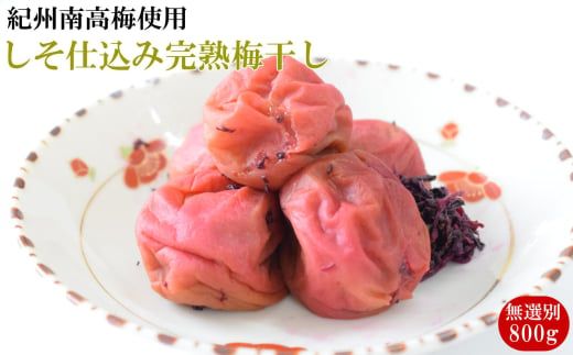紀州南高梅使用 しそ仕込み完熟梅干し 無選別 約800g / 和歌山 梅干し 紀州南高梅 南高梅 梅干 梅 うめ 肉厚 お米 おにぎり 焼酎 梅酒 健康詰【tec985】
