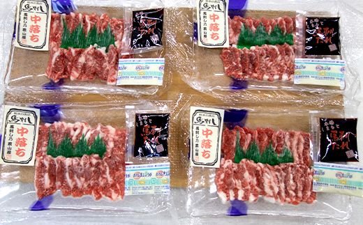 FK7-0332_中落ち馬刺し・4皿（4人前） 馬バラ さくら肉 桜肉 馬肉
