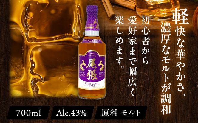 【毎月6回定期便】尾張ウイスキー ハイクラスモルト ウイスキー お酒 アルコール / 愛西市 東海酒造株式会社[AEDR020]