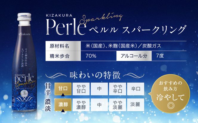 【黄桜】ペルルスパークリング(200ml×20本)［ 京都 キザクラ スパークリング清酒 ワイン酵母使用 日本酒とワインのいいとこどり 新感覚 人気 おすすめ 小分け お酒 ご当地 地酒 日本酒 ギフト プレゼント お取り寄せ 通販 送料無料 ふるさと納税 ］ 261009_B-DN89