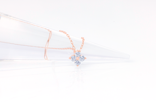 ダイヤモンド ネックレス 4ピース 0.25ct K18 ピンクゴールド ジュエリー ダイヤ 18金 山梨 H-４８６３ SWCI018-pg