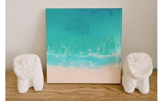 チケット 体験利用券 恩納村の海を作るレジンアート体験【アートパネル】｜レジン アート 雑貨 日用品 人気 おすすめ 送料無料 ふるさと 恩納村 沖縄県