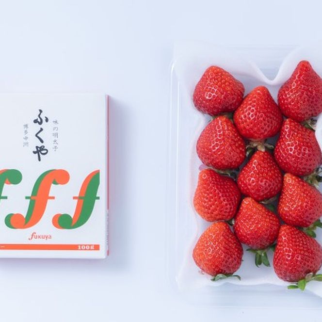 いちご あまおう 福岡産 1パック 約250g＆ふくや 味の明太子 100g 配送不可 離島 果物類 苺 イチゴ 魚貝類 
