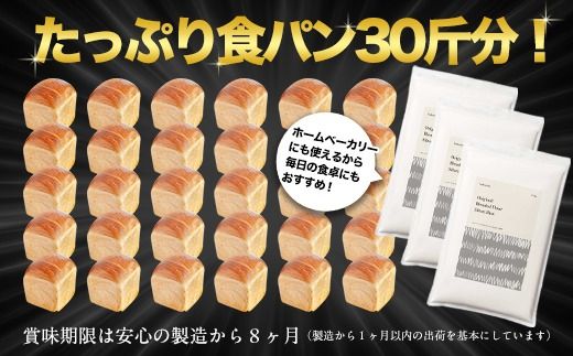 北海道産 はるゆたかブレンド小麦粉 シルバーライズ（パン用強力粉）7.5kg MROBI015