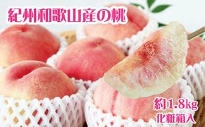 紀州和歌山産の桃　約1.8kg　化粧箱入　※2026年6月下旬頃〜2026年8月上旬頃順次発送（お届け日指定不可）【uot720-2】