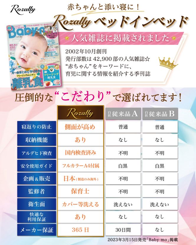 【保育士が監修】 ベッドインベッド ベビーベッド 折りたたみ ホワイト×グレー 【kw0286-0055-3】