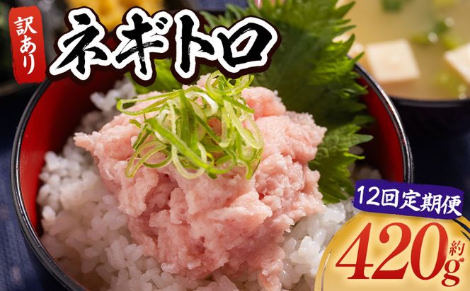 ネギトロ 定期便 訳あり 計420g 70g×6袋 【12回】 ねぎとろ まぐろ マグロ たたき 配送回数 定期便 小分け 海鮮 魚介 冷凍食品 加工品 手巻き寿司 海鮮丼 刺身 おかず おつまみ 郷土料理 刺身 株式会社大熊 高知県 香南市 冷凍 Wda-0017
