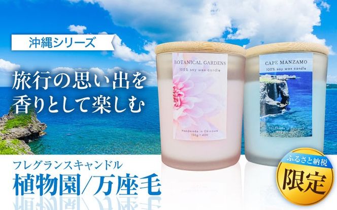 ふるさと納税限定 フレグランスキャンドル 『沖縄シリーズ』 2種セット (万座毛・植物園) キャンドル おしゃれ ルームフレグランス アロマキャンドル ギフト 沖縄市 / Earth & Pure[BCDJ012]