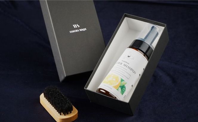 靴磨き レザーシャンプー Leather-shampoo ケア用品 レザーケア レザー 革 革靴 革製品 クリーナー ナチュラルオイル配合 しっとり ゆず せっけん 香料 