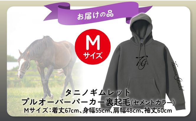 【破壊神タニノギムレット】(セメントカラー）プルオーバーパーカー裏起毛　選べる４サイズ【М】 BRTV105-2