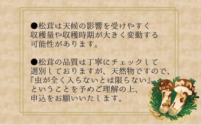 【2027年先行予約】花笑み農園　岡山の『松茸』100g 【hana077-04】