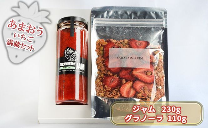 ジャム グラノーラ セット あまおうジャム 230g＋いちごいちごいちごあまおうグラノーラ 110g 加工食品 イチゴジャム ストロベリージャム シリアル 朝食 朝ごはん 小腹 特別栽培 