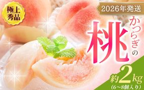 【先行予約】【厳選】あふれる果汁で口いっぱい！ 和歌山県産 桃 約2kg（6個～9個） 【2026年6月末頃～2026年8月末頃に順次発送予定】（お届け日指定不可）/ 和歌山 桃 モモ フルーツ もも 白桃 果物 くだもの【kgr001A】