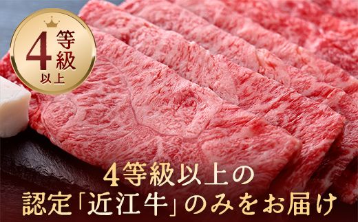 【4等級以上】【近江牛　ウデ】すき焼・しゃぶしゃぶ用【500ｇ】【BI02W】