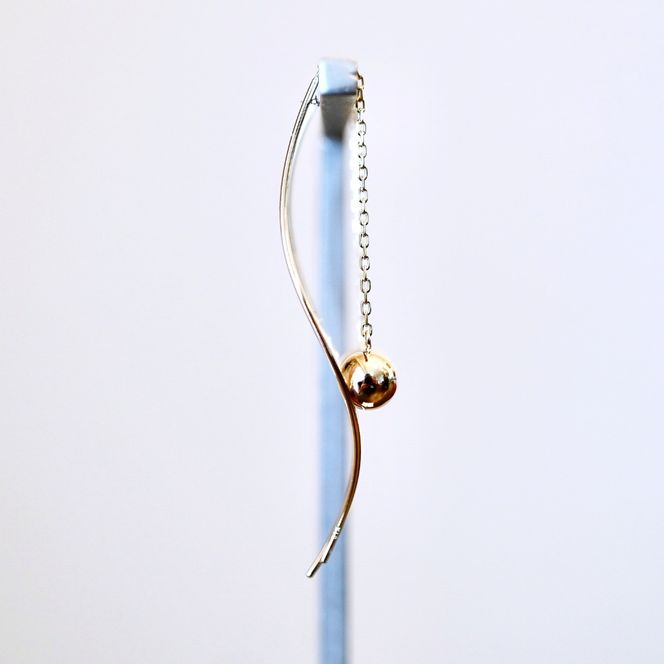 【ジュエリー】K10YG イエローゴールド  丸 ロング チェーン ピアス 保証書付 SMK-5219丸 242-019-a