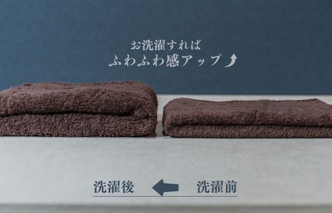 010B1705 スーピマフェイスタオル 4枚（ブラウン）【国内製造 日本製 泉州タオル スーピマコットン 無地 吸水力 耐久性】