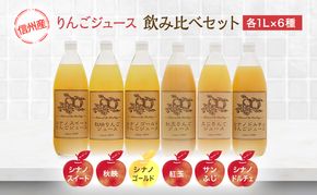 りんごジュース 6品種 飲み比べ セット 詰め合わせ りんご ジュース フルーツ 果物