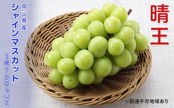 ぶどう 2026年 先行予約 シャインマスカット 晴王 1房 700g以上  ブドウ 葡萄  岡山県産 国産 フルーツ 果物 ギフト