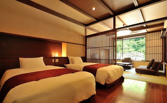 【ひなの宿ちとせ】源泉かけ流し露天風呂付特別室「山つつじ」ペア宿泊招待券(平日限定) 宿泊券 旅行 宿泊補助券 チケット クーポン 温泉 新潟 