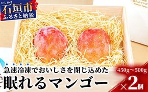 石垣の恵 眠れるマンゴー(450g?500g)2玉 専用箱入 KB-31