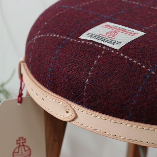 ハイスツール 【ボルドー】HARRIS TWEED（ハリスツイード） 	Z127VC02