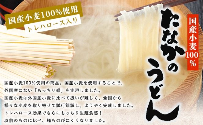 たなかのうどん国産小麦100％ 1.6kg(200g×8束) タナカ製麵所 岡山県浅口市 岡山県 浅口市《30日以内に出荷予定(土日祝除く)》小麦粉（国産）食塩/トレハロース うどん 麺 送料無料---124_692_30d_24_10000_1600g---