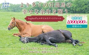 【100万円コース 返礼品無し】より多くの引退馬の幸せな余生を願う　Yogiboヴェルサイユリゾートファーム BRTV024-06