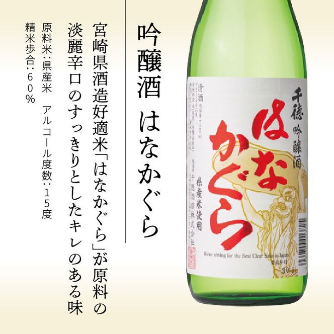 純米酒・吟醸酒はなかぐら各720ml2本セット N041-YA5520