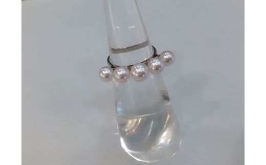 300-04プラチナアコヤパールリング