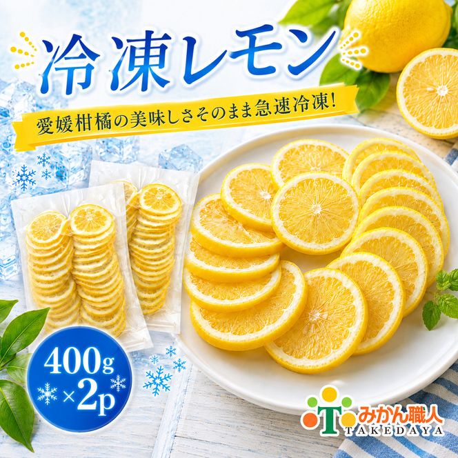 冷凍レモン 400g ×2袋 レモン 檸檬  柑橘 かんきつ 冷凍ミカン 冷凍柑橘 アイス スムージー シャーベット みかん職人武田屋 愛媛県 愛南町