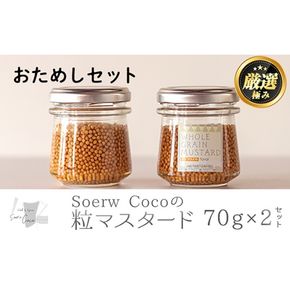 【0064211a】Soerw Cocoの粒マスタードおためしセット(70g×2セット) 調味料 からし 料理 【Food＆SpiceSoerwCoco】