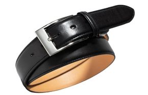 G2824 本革ビジネスベルト35mm幅 ブラック【革ベルト ベルト レザー ビジネス スーツ メンズ 仕事 ファッション 小物 日用品 雑貨】