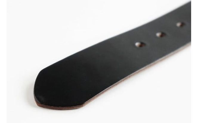 E STREET LEATHER ホーウィン・クロムエクセル 茶芯革 レザーベルト ブラック 【star006-01】