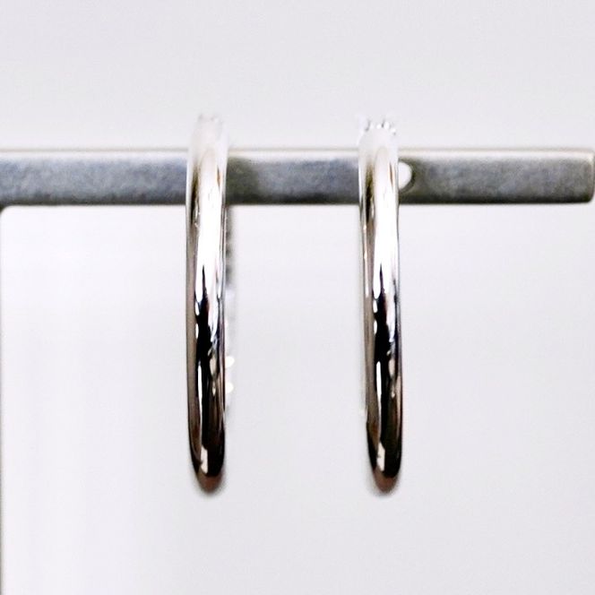 Pt900 プラチナ 地金 フープ ピアス (直径20mm) 保証書付 KO-0059 SWAD084-20mm