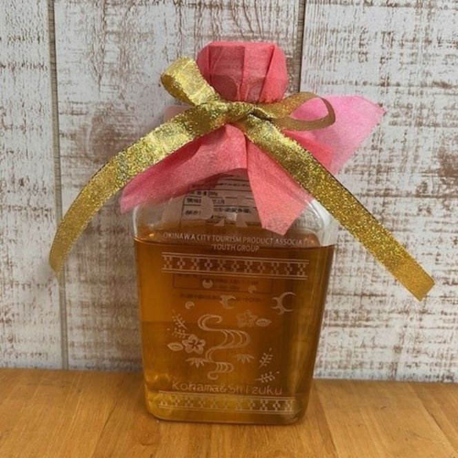 沖縄県産はちみつ 『みつしずく』 200ml (百花蜂蜜 / ミンサー柄ボトル入り) 蜂蜜 はちみつ ハチミツ 国産 ギフト 沖縄市 / 沖縄市観光物産センター夢プラザおきなわ[BCBE001]