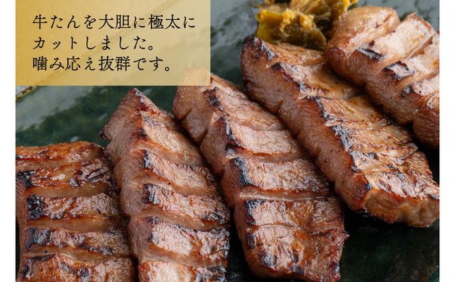 たんや善治郎　牛たん極太5本（塩味）【肉 牛肉 タン 仙台 名物 グルメ 厚切り 焼肉 プレミアム バーベキュー ジューシー 柔らかい 食品 ギフト 風味豊か 旨味 冷凍保存 焼き方簡単 食べ比べ 高級 贅沢】 041009_GA017