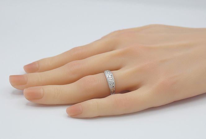 純プラチナ 唐草リング Pt999 (17184) 指輪 リング 唐草リング プラチナ 純プラチナ Pt999 ジュエリー アクセサリー 山梨県 甲斐市 BR-92