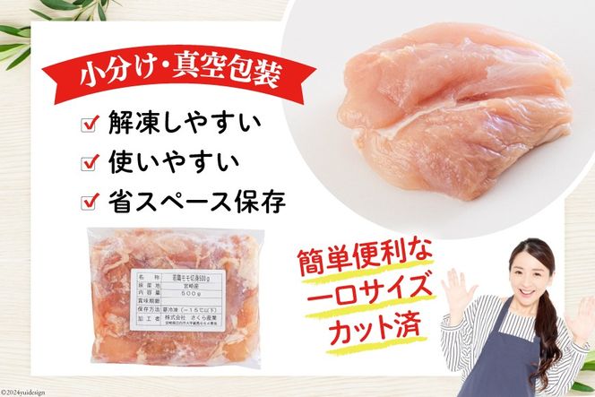 鶏肉 もも肉 若鶏もも肉 切身 500g ×6p 計 3kg [九州児湯フーズ 宮崎県 美郷町 31ai0009] 冷凍 小分け 若鶏 もも モモ 鳥もも肉 鶏 真空パック カット