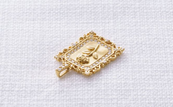 TUC0025 【高島屋選定品】純金(K24) ダイヤモンド ペンダントトップ (ダイヤ合計0.23ct)