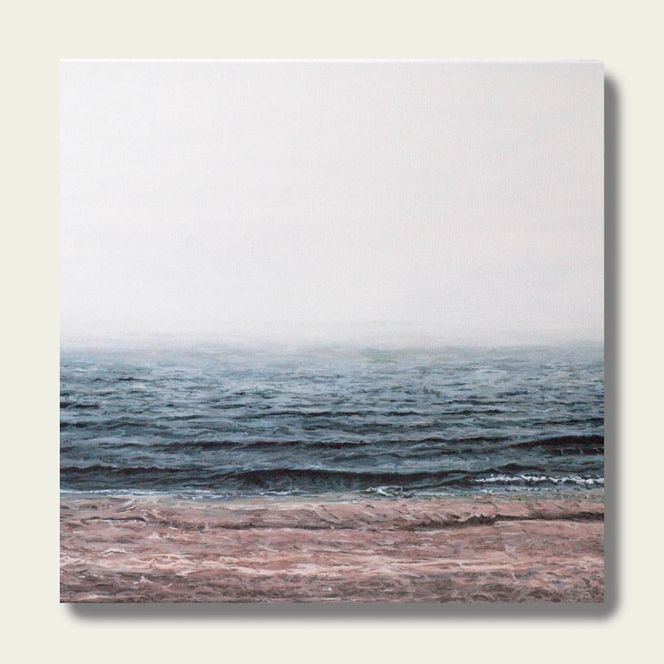 油絵で小さな風景画を描きます（18×18cm）