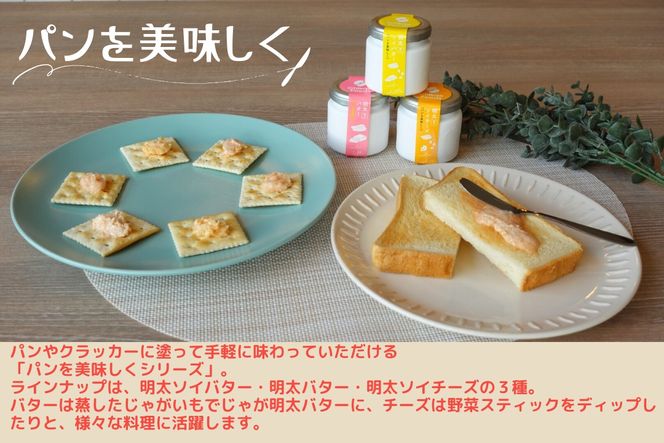 パンを美味しく　明太バター・明太ソイバター・明太ソイチーズ3種セット【ちかえフーズ】_HA1668