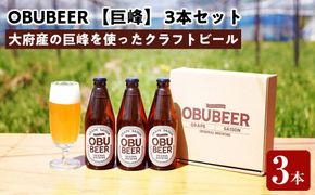 巨峰を使ったすっきりな味わいのクラフトビールOBUBEER 【巨峰】 3本セット 232238_AX01-PR