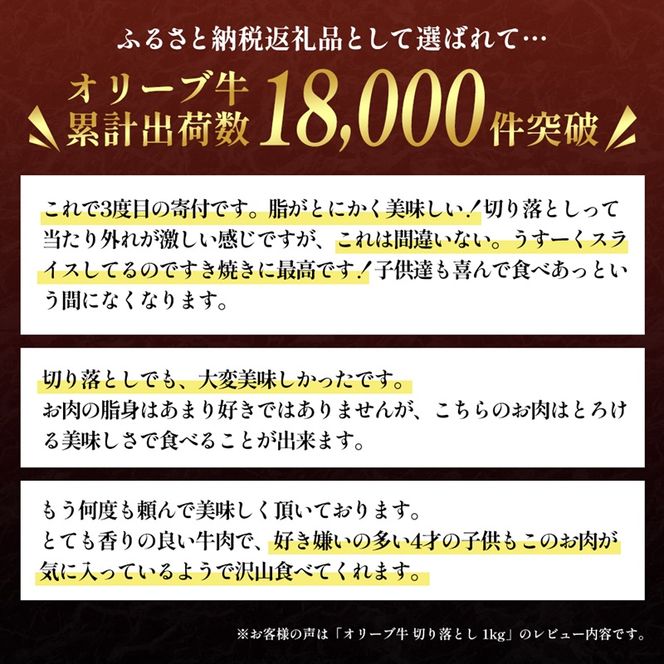 【3回定期便 偶数月お届け】「期間限定」香川県産黒毛和牛オリーブ牛「切り落とし900g(300g×3p)」牛肉 肉 お肉 和牛 香川 香川県 東かがわ市