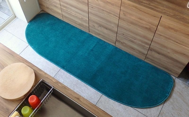 diw0236 北欧風キッチンマット ラグマットタイプ 65×210cm ゆりかご型 フォレスト 抗菌防臭 SEK 織人しきもの屋工房