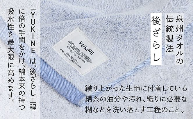 099H4003-1 SHINTO TOWEL「ユキネ・ミニバスタオル」kon（紺）2枚セット 【オーガニックコットン100% 国産 吸水 普段使い シンプル 日用品 家族 ファミリー】
